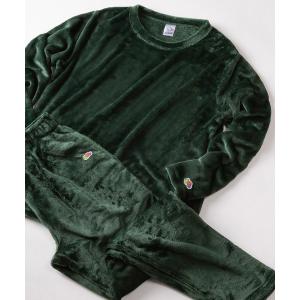パジャマ 「73」「FRUIT OF THE LOOM/フルーツオブザルーム」ボアスウェットセットアップ/トレーナー＆パンツ/ルームウェア メンズ レ