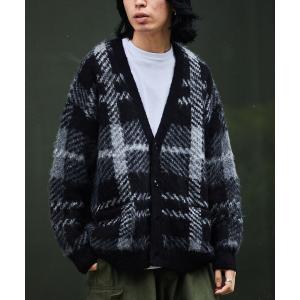 カーディガン WEB限定 ビッグシルエット モヘヤタッチ