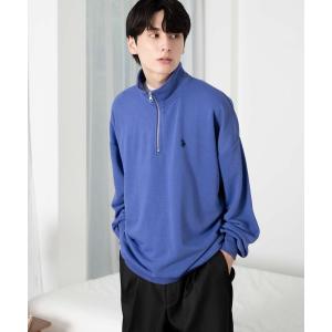 スウェット ∴WEGO/USPOLO別注  ハーフZIPプルオーバー