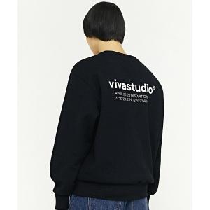 スウェット メンズ A'GEM/9 × .kom「VIVA STUDIO/ビバスタジオ」/LOCATION CREWNECK/ロケーション スウェット