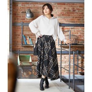 スカート 「洗える」ビックチェックスカート レディース