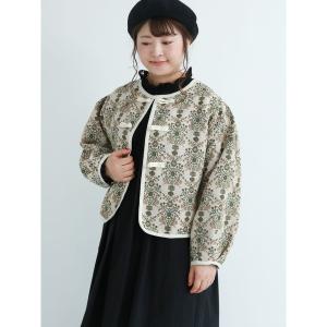 ジャケット ノーカラージャケット ゴブラン織りジャケット