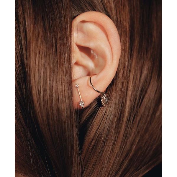 アレルギー対応 ピアス 「les bon bon」float diamond pierce BOB1...