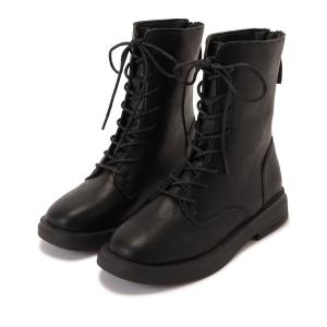 ブーツ レースアップミドルブーツ レディース