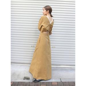 ワンピース バックギャザーワンピース レディース