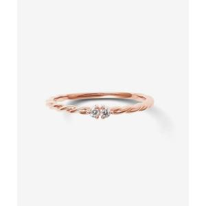 【極美品】□カナルヨンドシー　リング9-9.5　K10　ダイヤモンドカーブド指輪 極美品】□カナルヨンドシー リング9-9.5 K10 ダイヤモンドカーブド指輪