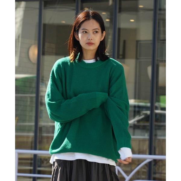 セーター ニット 「UNIIT/ユニット」7G　オーバーサイズ　ビッグシルエット　クルーニット メン...