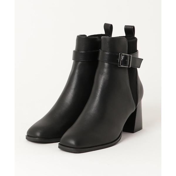 ブーツ 2WAYベルト本革サイドゴアショートブーツ レディース