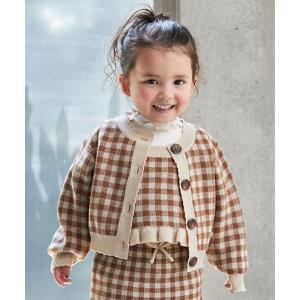 アンサンブル ギンガムカーデ＆キャミセット