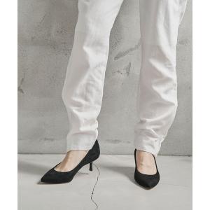 パンプス スティレットローヒールポインテッドパンプス