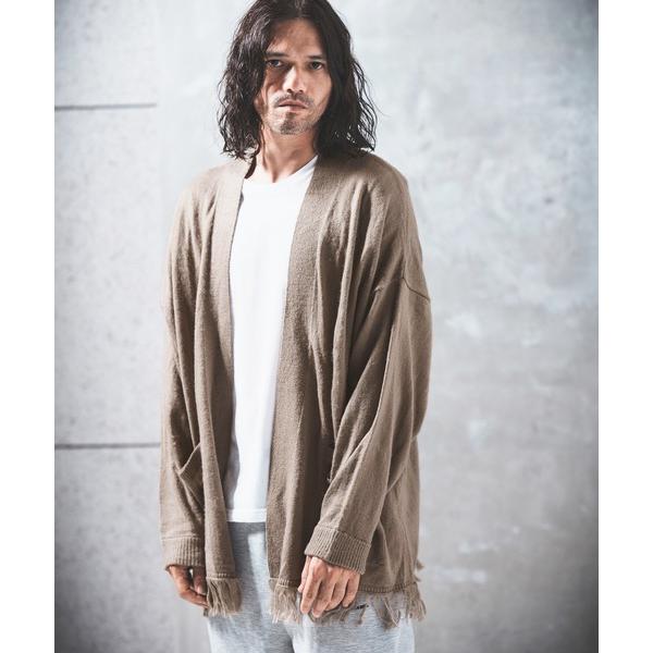 カーディガン mcg3122- Fringes ＆ button-less design cardi...