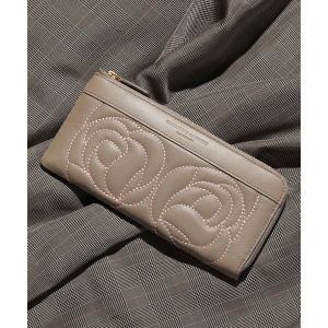 財布 KATHARINE HAMNETT LONDON/キャサリンハムネットロンドン ROSE STITCH L字ファスナー ロングウォレット