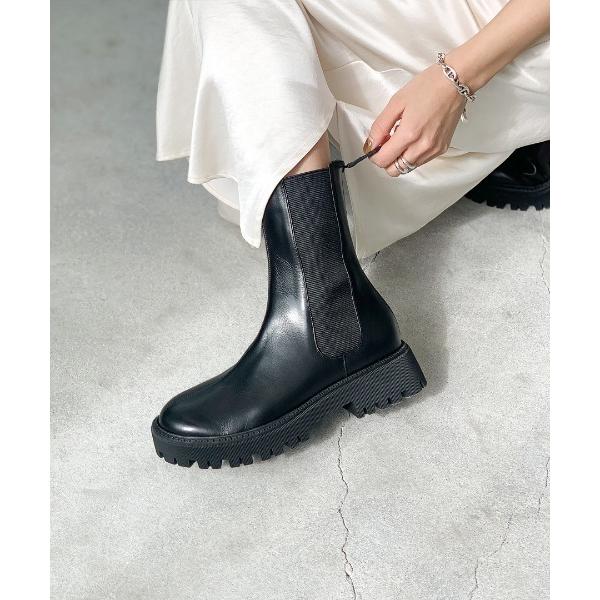 ブーツ バックファスナーチェルシーブーツ レディース