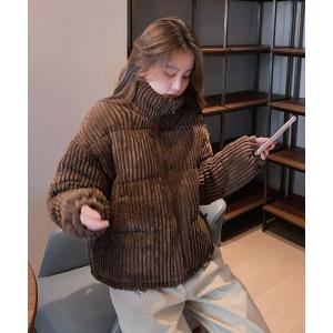 ダウンコート ダウンジャケット 「選べる素材」新素材登場！コーデュロイ/合皮ダウン レディース｜ZOZOTOWN Yahoo!店