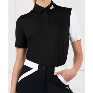 ポロシャツ レディース Women's Block Sleeve Polo Black