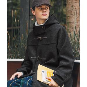 メンズ コート ダッフルコート オーバーサイズメルトンラグランロングダッフルコート