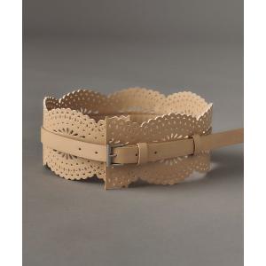 ベルト レザースカラップベルト レディース