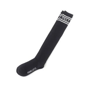 靴下 ラインロゴニーハイソックス