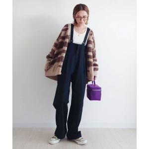 サロペット オーバーオール CORNERS by yui ハイウエストツイルサロペット レディース