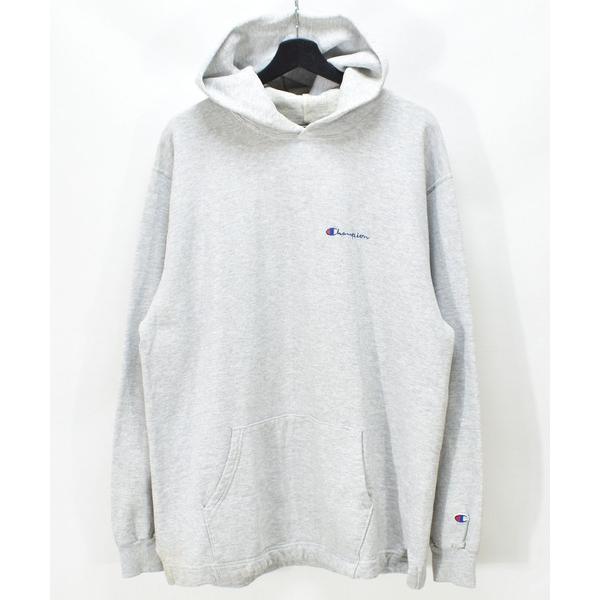 パーカー 「ヴィンテージ古着」Champion/チャンピオン レアデザイン 刺繍ロゴ プルオーバーパ...