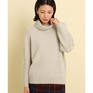 ニット 「ドラマ silent 夏帆さん着用」ウール混 ふわふわタートルニット レディース