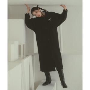 アウター ウェーブロングコート/ケープ取り外し可能 レディース