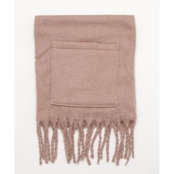 ストール マフラー goods365select 洗えるポケット付き太フリンジボリュームストール メ...