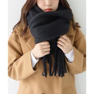 大判 マフラー ストール 「HER CLOSET」ふわふわフリンジボリュームマフラー FLUFFY FRINGE VOLUME MUFFLER レディース メンズ