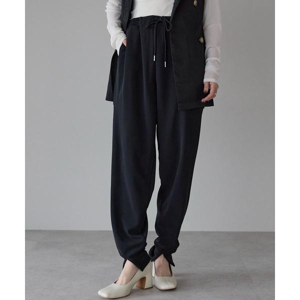パンツ 「Fizz/フィズ」　カットジョーゼット裾スリットジョガーパンツ レディース