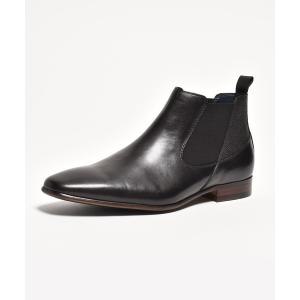 ブーツ スクエアトゥ レザー サイドゴアブーツ メンズ