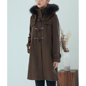 コート ダッフルコート Super120'sウール フォックスファー
