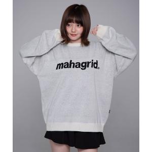 ニット セーター 「mahagrid/マハグリッド」BASIC LOGO KNIT SWEATER/ベーシックロゴ ニットセーター レディース メンズ
