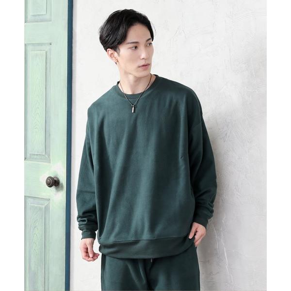 トレーナー スウェット 「2022」オーバーサイズ マイクロフリース ボア 無地スウェット メンズ ...