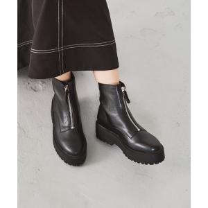 ブーツ ■2022秋冬新作■厚底フロントジップブーツ/21425