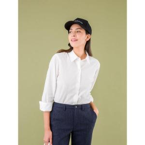 Agnes b アニエスベー　開襟　ホワイトシャツ　ブラウス　麻100 Agnes b アニエスベー 開襟 ホワイトシャツ ブラウス 麻100