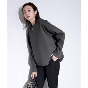 ニット セーター オーバーサイズスウェットライクニット レディース