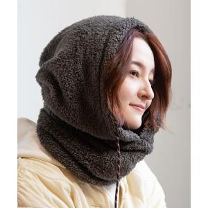 ネックウォーマー スヌード バラクラバフーディ / ネックウォーマー 紐 フード付き レディース メンズ