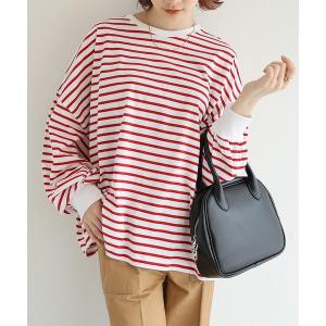 tシャツ コットン天竺ボリューム長袖ボーダーTシ...の商品画像