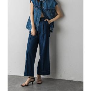 ジーンズ デニム デニムパンツ 「socolla」デニムワイドパンツ レディース