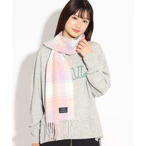 ストール ペールカラーチェック柄マフラー