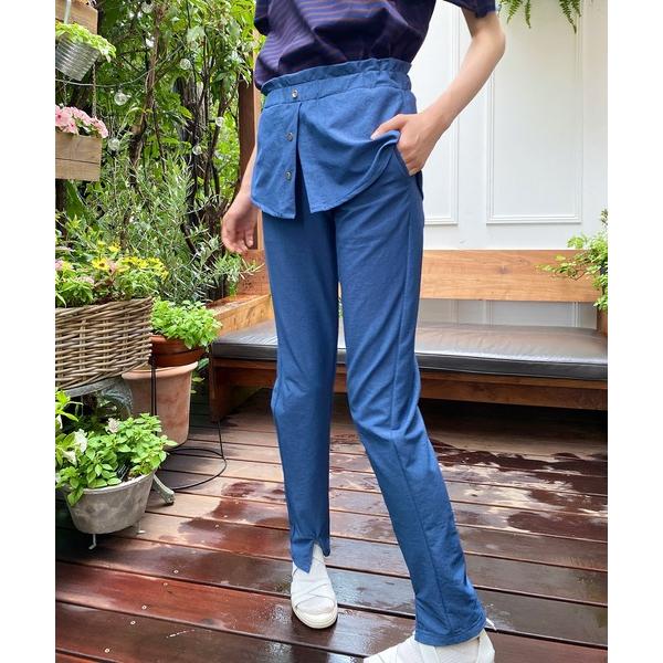 ジーンズ デニム デニムパンツ カバーデザインデニムライクパンツ レディース