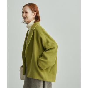 アウター ビッグカラーコクーンショートコート