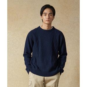 ニット 【Cash Lambs Wool】 ケーブルクルーネック ニットの商品画像