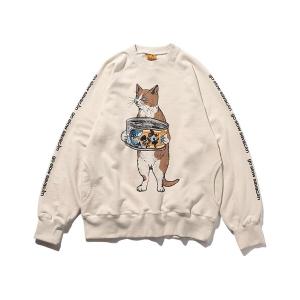 スウェット WEB限定 go slow caravan/ゴースローキャラバン 空紡糸裏毛サバみそ缶 ラグランクルー スウェット