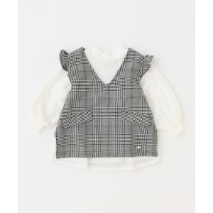 アンサンブル フリル袖ジレ＆ブラウスセット