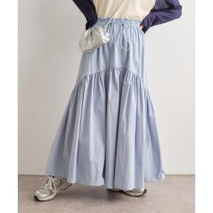 スカート 「お気に入り数3.1万人突破」「WEB限定」ドロストギャザーボリュームスカート