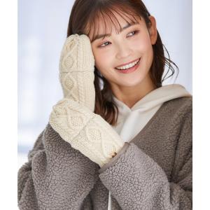 手袋 フード付手袋（ケーブル）