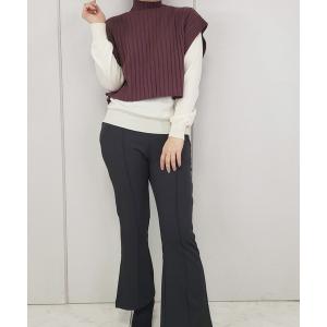 tシャツ ハイネックショート丈トップス レディース