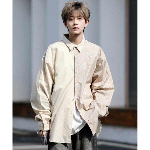 シャツ 「neos -addictive design-」ルーズシルエット 総柄 ペイズリー セパレ...