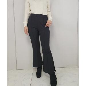 パンツ スラックス 裾スリットパンツ